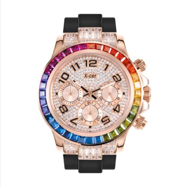 2025 Swarovski Crystal Starry Sky Watch for Women – Y2K Inspired Luxury Watch, Trendy Oversized Dial, Exquisite & Exclusive Design