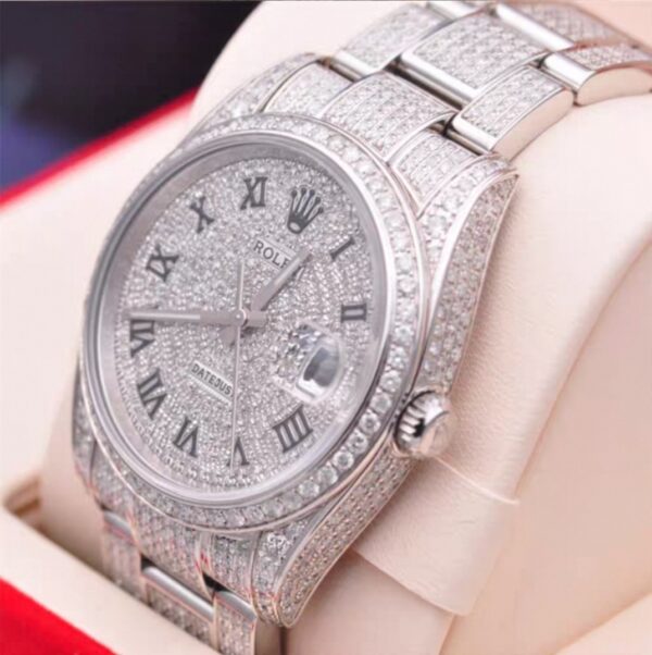 Ice Out Rolex Datejust – Full Pavé Diamonds - Image 2