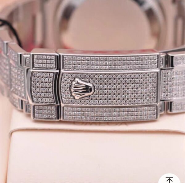 Ice Out Rolex Datejust – Full Pavé Diamonds - Image 5