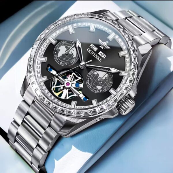 Authentic Rolex Swiss Skeleton Men's Watch – Luminous, Waterproof, Mechanical - Image 4