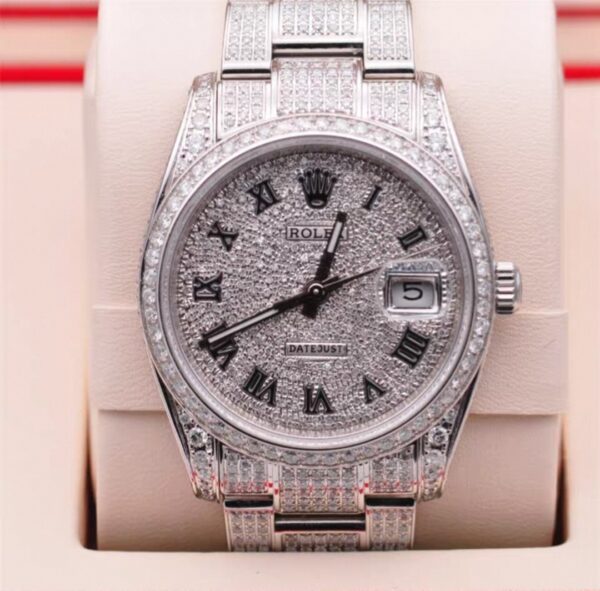 Ice Out Rolex Datejust – Full Pavé Diamonds