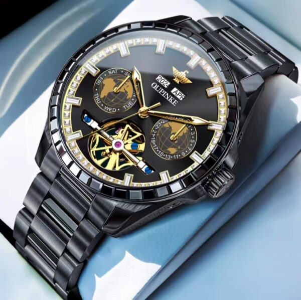 Authentic Rolex Swiss Skeleton Men's Watch – Luminous, Waterproof, Mechanical - Image 5